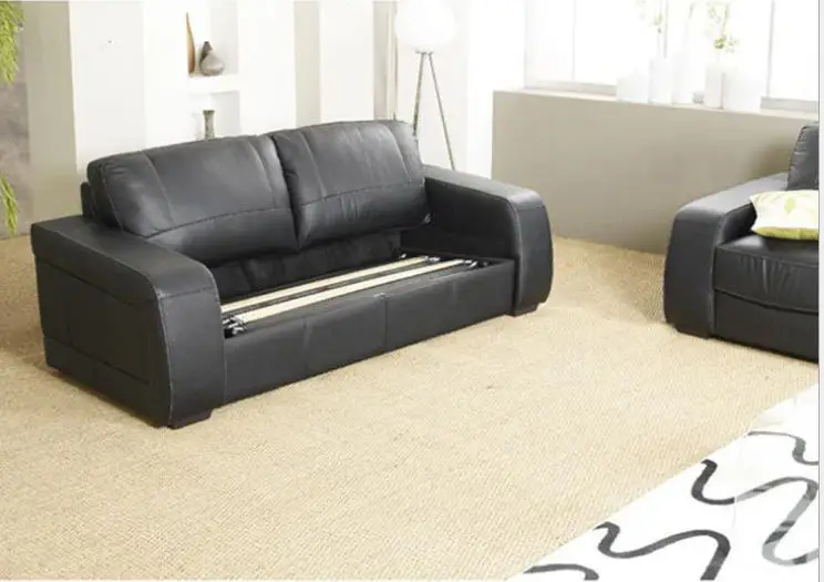Elutoas Diivan-voodi minimalistlik kaasaegne diivan / sofabed päris ehtne lehma nahast läbilõike diivan muebles de sala moveis para casa