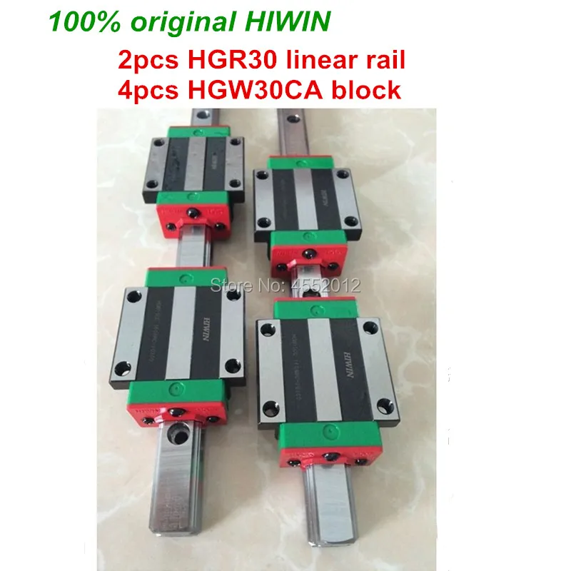 2tk HIWIN lineaarne juhend Originaal HIWIN HGR30 - 400 450 500 550mm koos 4tk lineaarne raudtee vedu HGH30CA või HGW30CA