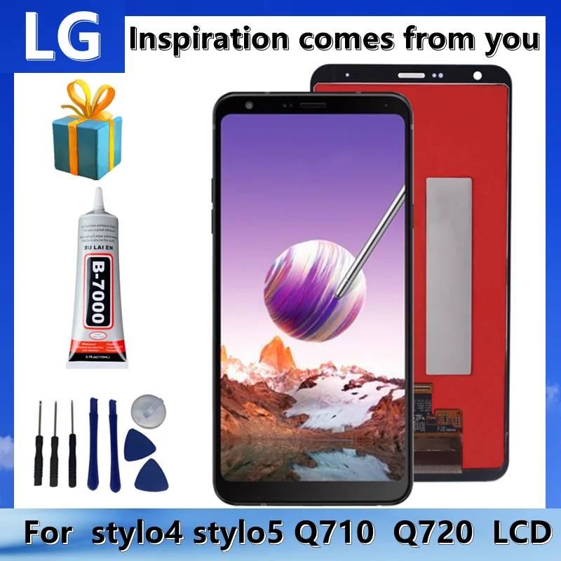 Näiteks LG Stylo 4/Stylo 5 Q710 Q720 LMQ720MS LCD Ekraan Digitizer Assamblee Asendaja LG Stylo4 Stylo5 LCD Ekraan