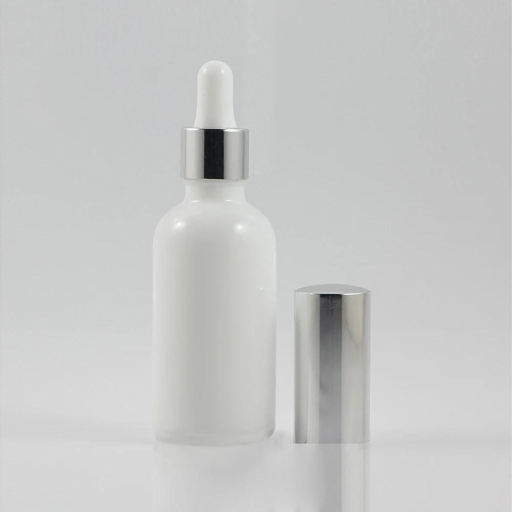 Valge Klaas Vedel Reaktiiv Pipetiga Pudel Silma Tilguti Tilk Aroomiteraapia Õli Spray Korduvtäidetavaid Pudelid 50ml