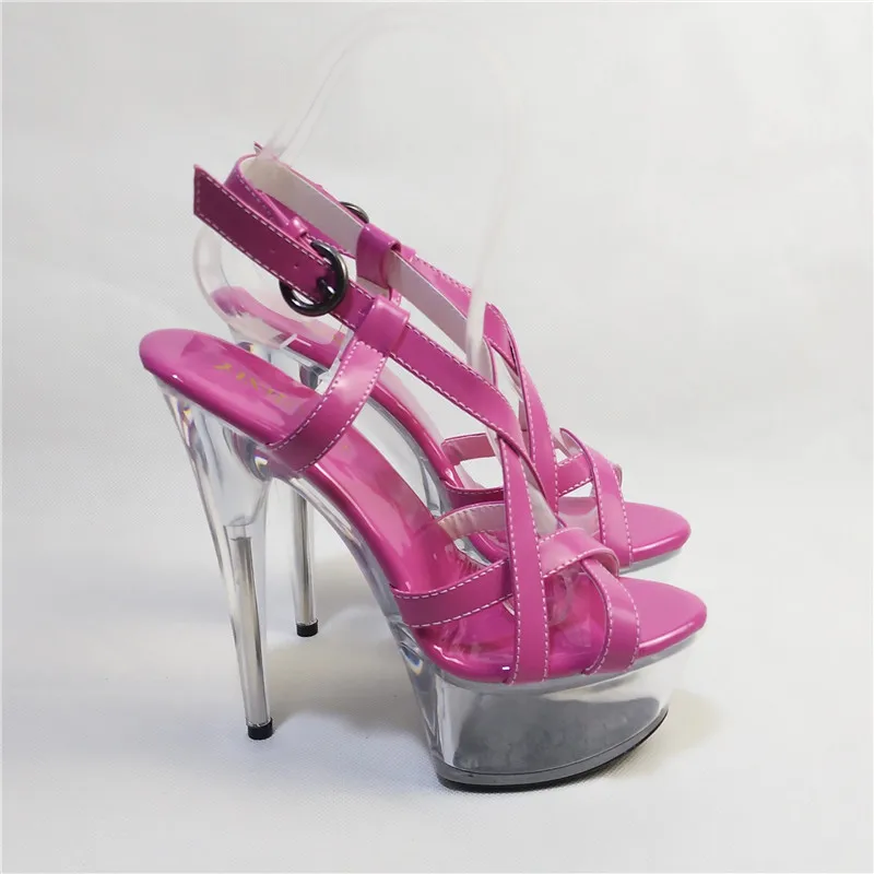 15cm Seksikas Super Kõrge Kontsaga Platvormid Crystal Sandaalid 6 tolline naiste suve kingad Eksootiline Tantsija seksikas pole tantsimine kingad