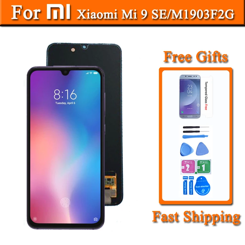 Algne Amoled Ekraan Xiaomi Mi 9 SE LCD-Ekraani Asendamine Ekraani Xiaomi Mi9 M1903F2G LCD Sõrmejälje 10 Touch