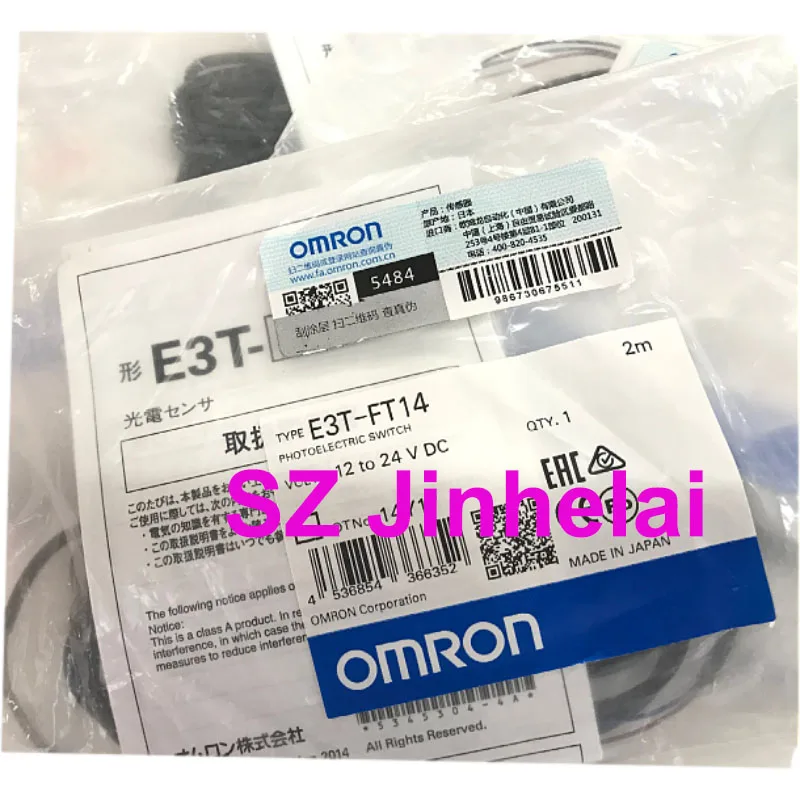 OMRON E3T-FT14 Autentne, Originaal Fotoelektrilise Lülitid 2M 12-24VDC