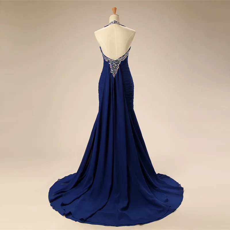 JaneVini Sifonki Royal Blue Litrid Crystal Pluss Suurus Pruutneitsi Kleidid Suvel Pulmad-Line Pühkima Rongi Vestidos De Gasa