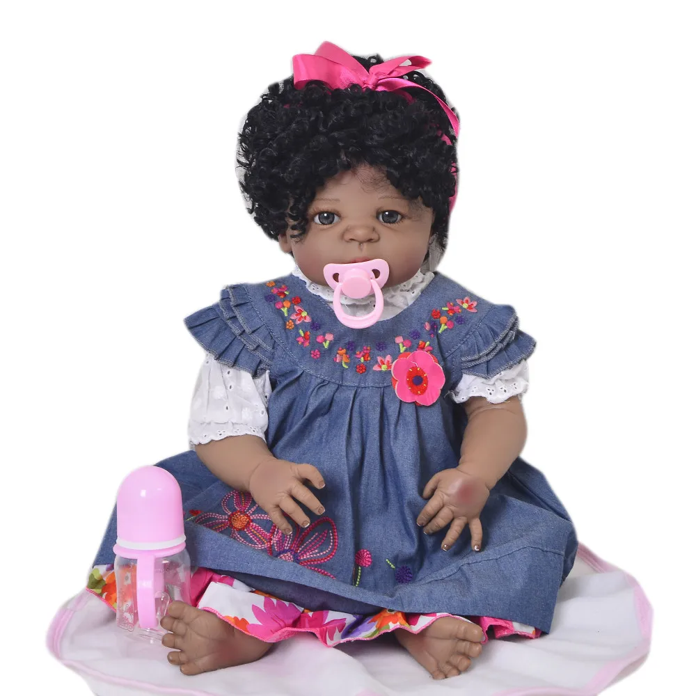 Must bebes sündida tüdruk 57cm kogu Keha Silikoon Uuestisündinud Baby Doll Mänguasi Vastsündinud beebi Printsess Väikelapse Nukk Lapse Ujuma Mänguasi bonecas