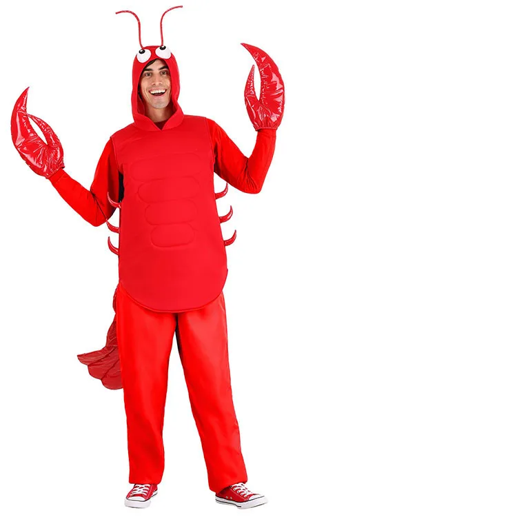 Täiskasvanud Halloween Red Lobster Kostüüm Krevetid Cosplay Riided Täiskasvanud Jõevähk Krabi Naljakas Kostüüm Kleit Rekvisiidid Uue Aasta Kingitus