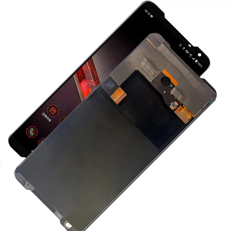AMOLED Asus ROG Telefoni II 2 ZS660KL LCD Ekraan Puutetundlik Digitizer Assamblee Asendamine Asus I001D I001DA LCD Ekraan