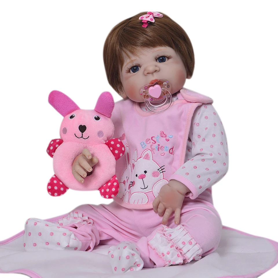 23 Tolline Lapsi Nukk Silikoon Vastsündinud magus tüdruk 57 cm Uuestisündinud Baby Doll Lapsed Mängukaaslane poiss Kingitus, Mänguasjad, mini roosa -, plüüš-mänguasi