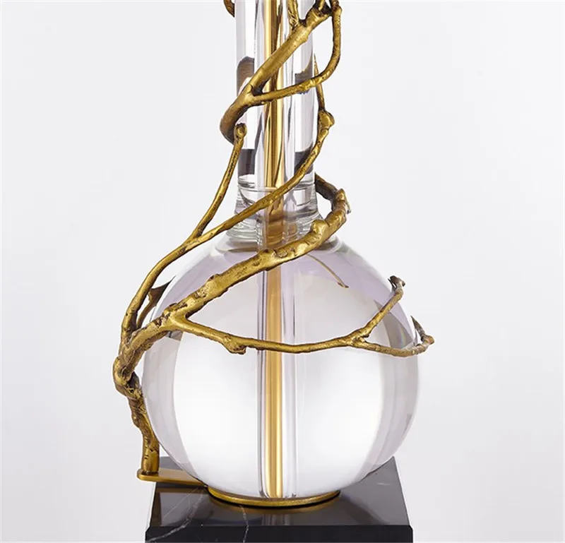 Nodic Vask Marmor Crystal LED Tabel Lamp E27 LED lamp Laua Light Magamistuba Office Uuringu Toas sisevalgustus