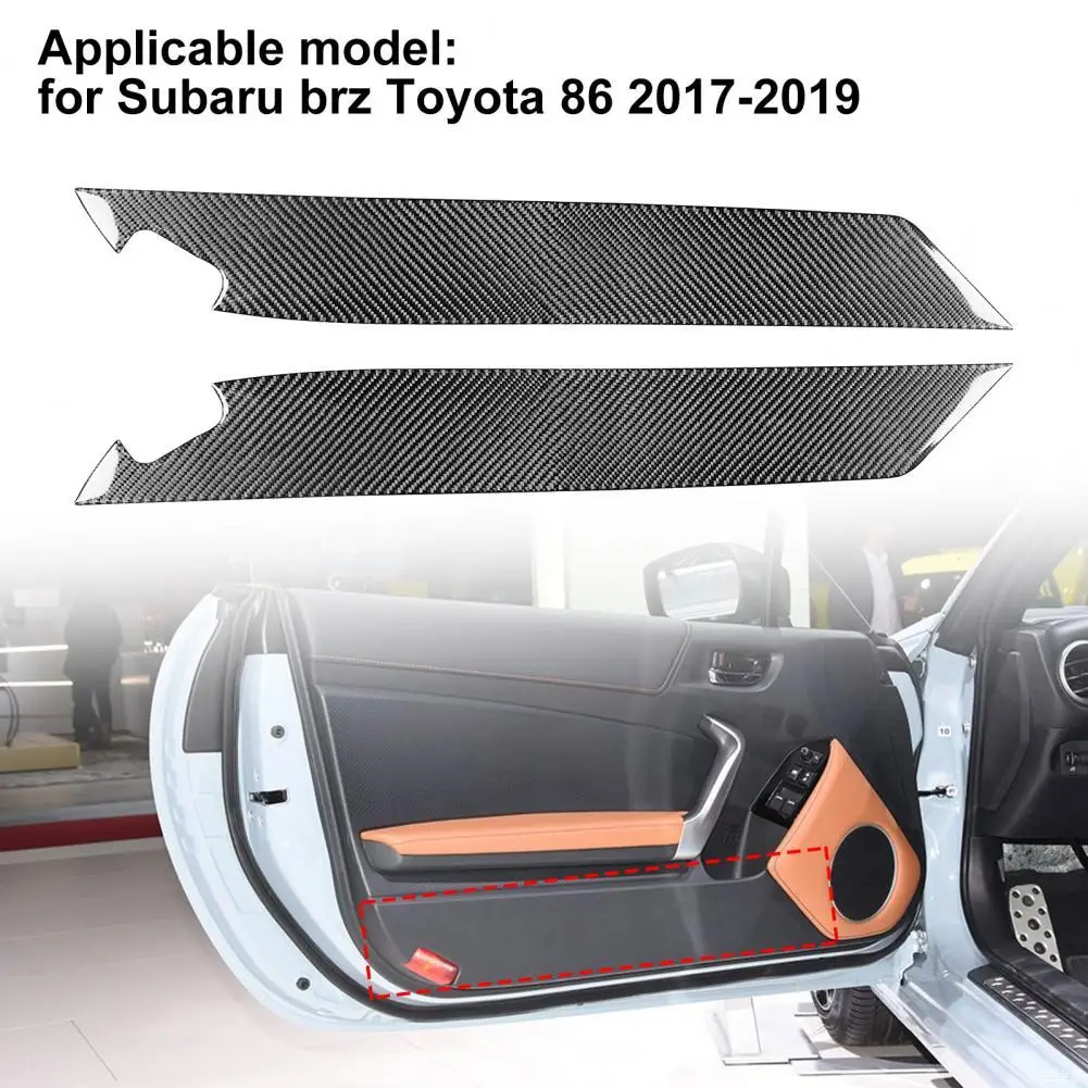 2tk Paneeli Kleebis Sile Carbon Fiber Auto Salongi Ukse Paneel Anti-kick Decor Kleebis mõeldud Subaru BRZ 2017 2018 2019