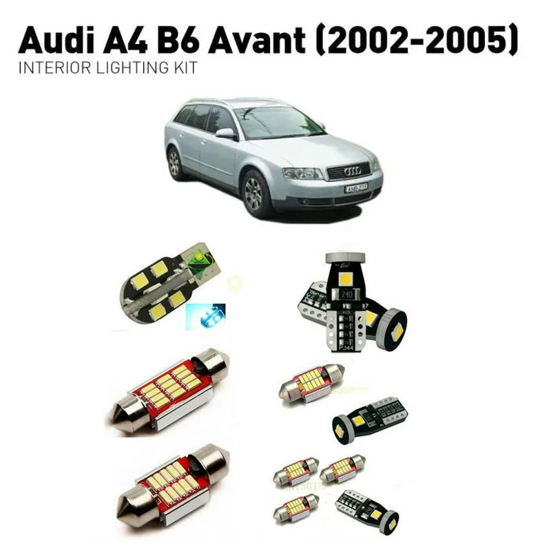 Led salongi valgustus Audi a4 b6 avant 2002-2005 21pc Led Tuled Autode valgustus kit auto pirnid Canbus