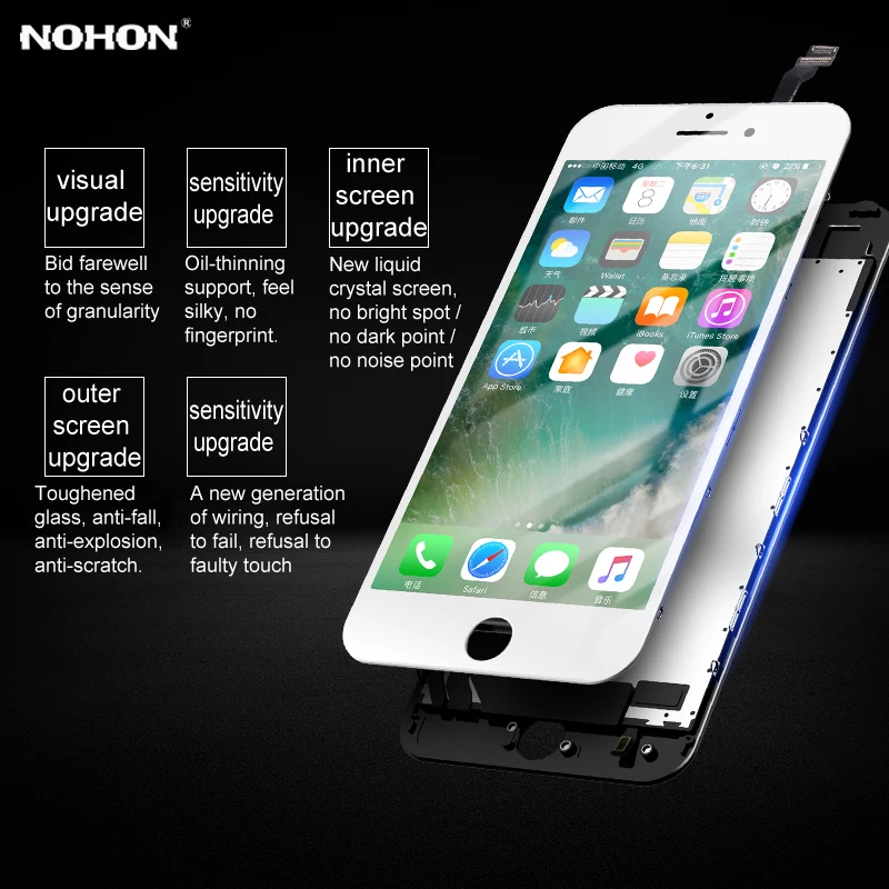 NOHON Ekraan, iPhone 6 7 8 LCD-iPhone 6S Ekraani Asendamine iPhone X XS XR Ekraan Assamblee Digitizer 3D Touch AAAA