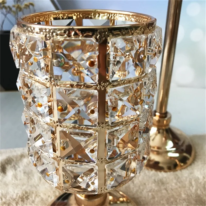 VEND Küünal Laua Lamp Crystal Kerge Kaasaegne Gold Retro Kaunistamiseks, Luksus Kodu