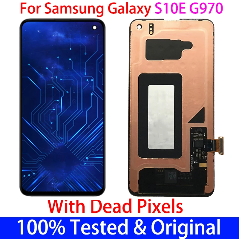 Originaal AMOLED LCD SAMSUNG Galaxy S10E G970 G970FD Koos Dot Display+Touch Screen Digitizer Asendamine Raami Kokkupanek