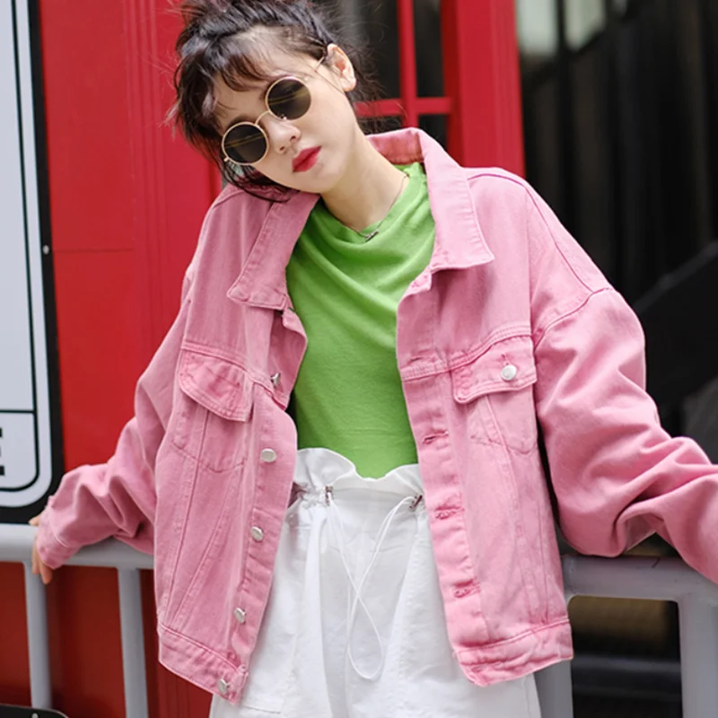 Naiste teksariidest jakk, retro lahti pikkade varrukatega mantel 2021 uus Kevad-sügis korea moodsad Riided Outwear