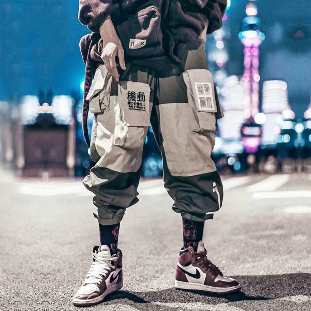 Segast Taskud Cargo Püksid Meestele Harajuku Hip-Hop Sweatpant Mees Joggers Jälgida Püksid Streetwear Techwear meeste mood
