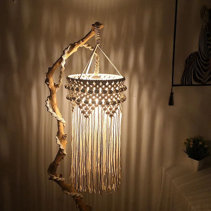 Bohemian Käsitööna Kootud Lambivarju Maroko Magamistuba Decor Tuled Makramee Wall Hanging Lamp Toas, Kohvi Restoran Decor Vaip