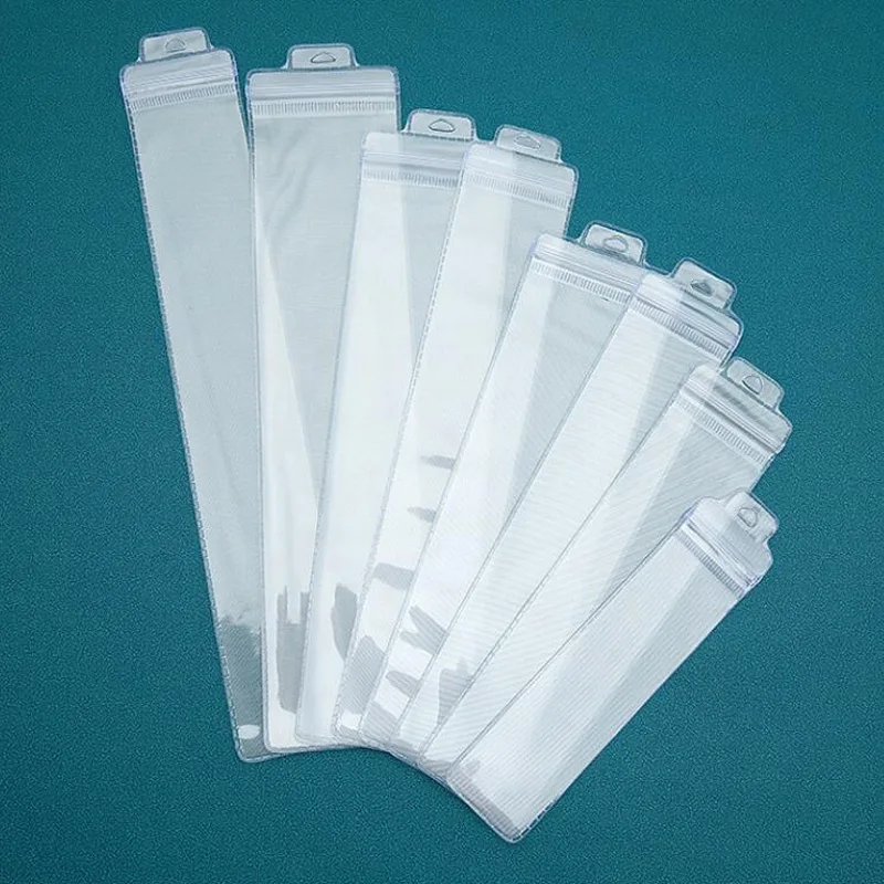 1000Pcs/Palju Veekindel PVC Pakkimine Koti Plastikust Läbipaistev Jäätunud Vaadata Koos Kulmude Pliiats Proovi Kaart Ise Tihendi Lauanõud Kott
