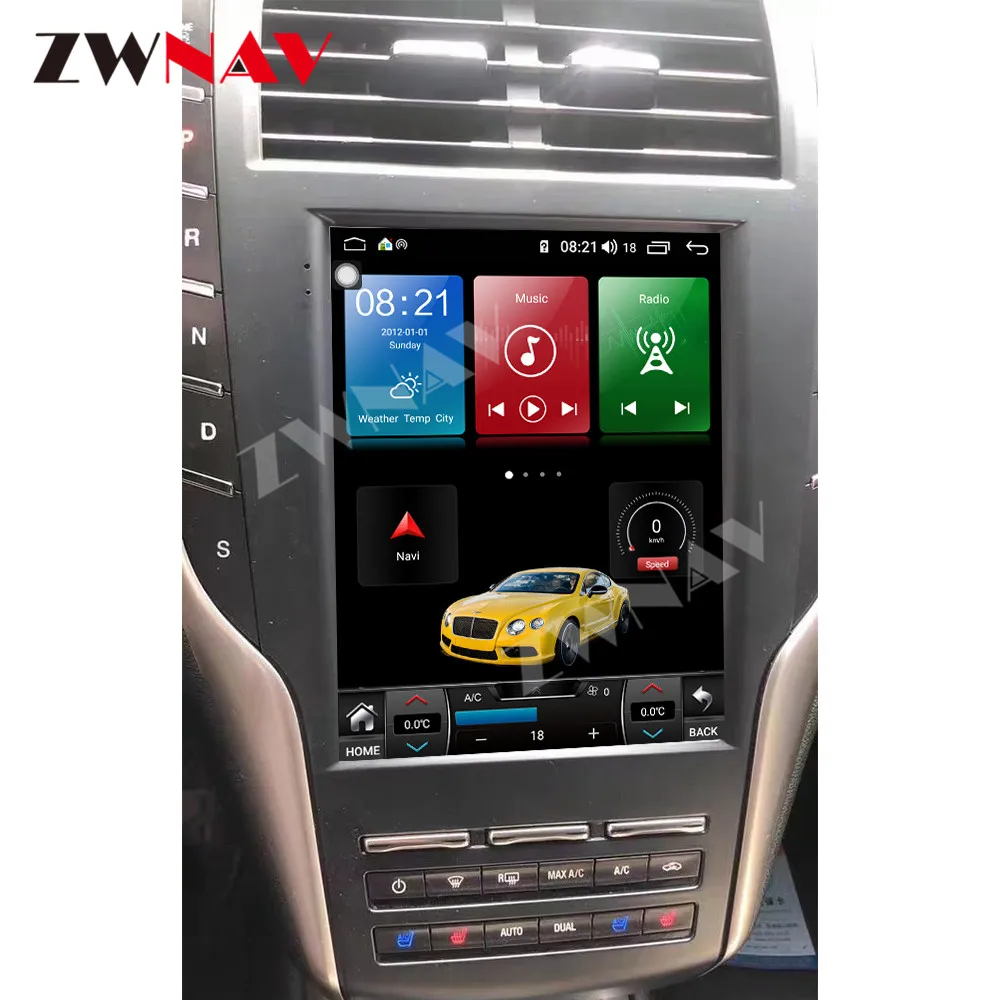 6+128G Tesla Ekraan, Android Lincoln MKC 2018 2019 Auto Raadio Vastuvõtja Auto Audio Stereo GPS Navigation Video Mängija juhtseade