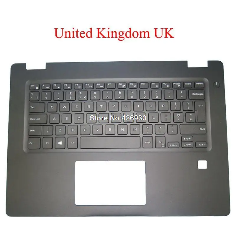 Ühendkuningriik UK Sülearvuti Palmrest DELL Jaoks Laius 3490 E3490 073TX6 73TX6 0P3FK8 P3FK8 klaviatuuri ja sõrmejälje auk uus