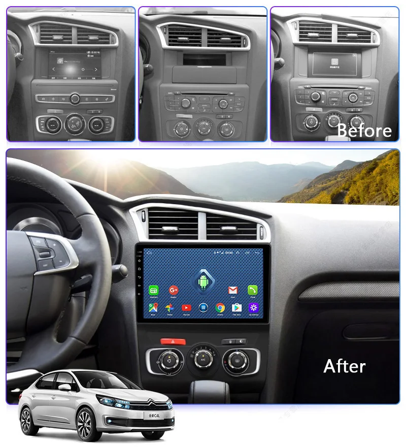 4G Lte Kõik Netcom Auto Raadio Citroen C4L 2013-2017 Android 8.0 10.1 tolline HD juhtseade GPS Navigation Multimeedia Mängija