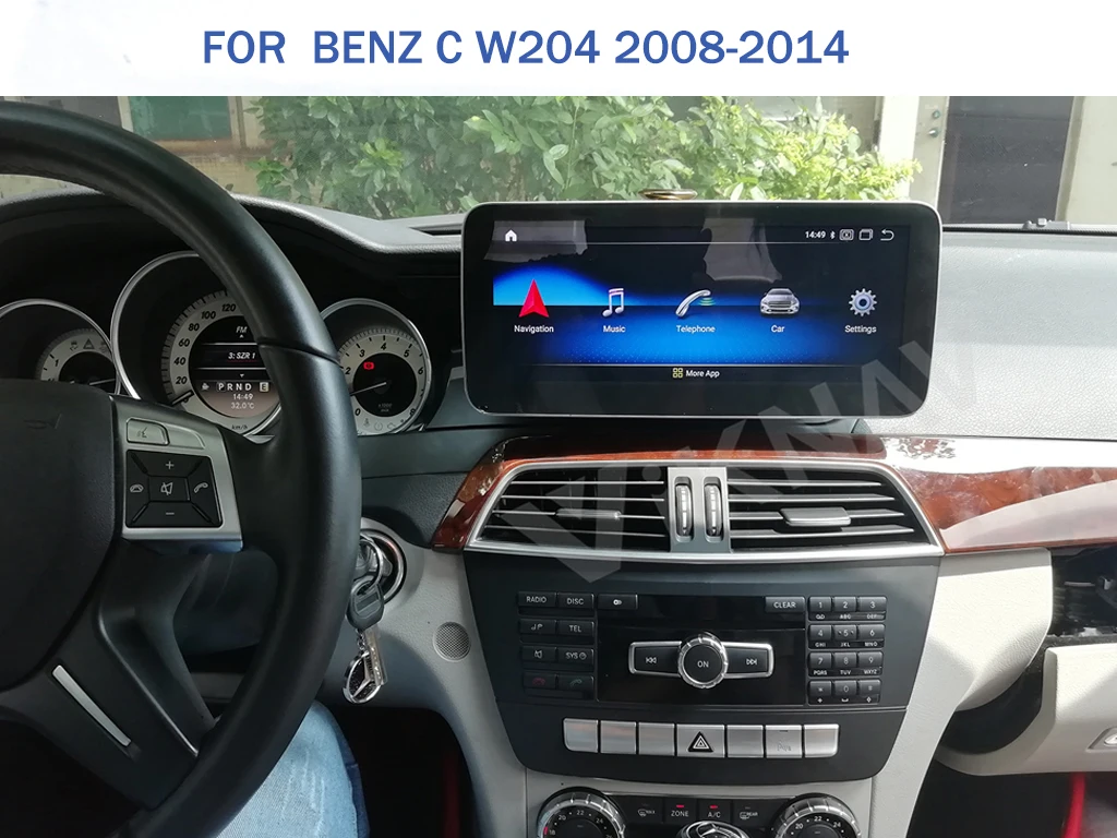 12.3 tolline android 10 Kaheksa Core Auto DVD multimeedia benz C (W204 2008-GPS Navigation raadio Mängija
