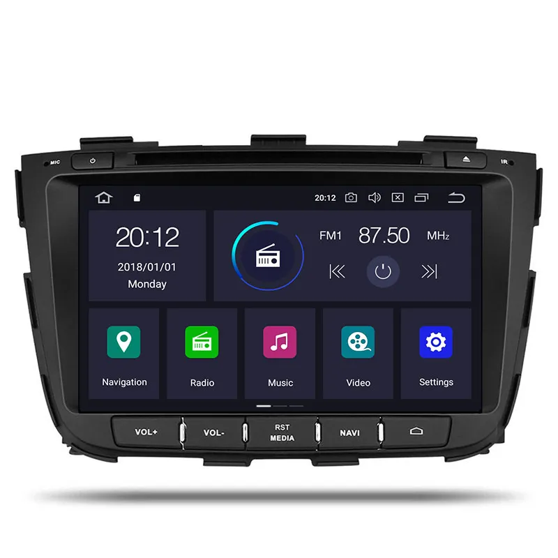 Näiteks KIA Sorento 2013-Android 10 4+128G Ekraan, Auto Multimeedia DVD Mängija GPS Navigation Auto Audio Stereo Raadio juhtseade