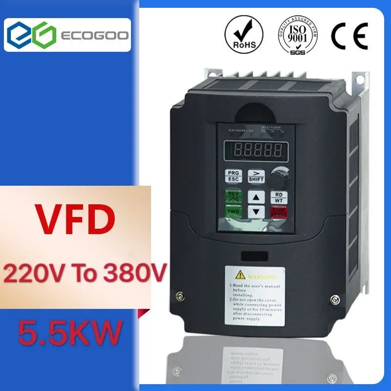 Frequency inverter 220v 380v, et 400V 5.5 kw VFD Variable Frequency inverter kontroll Variable Frequency Drive VFD 3-faasiline väljund