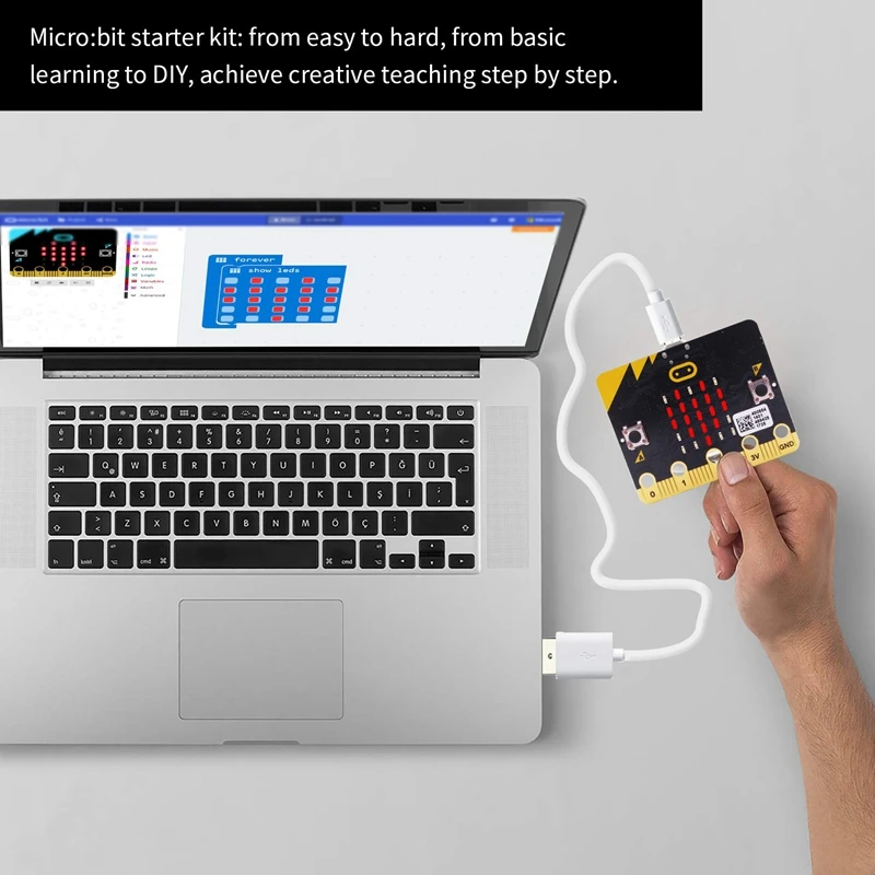 Mikro:Natuke Starter Õppe Komplekt Lastele Bbc Micro-Bit Juhatuse Graafiline Programmeeritav Varre Mänguasjad Elektroonilise Komplekt 8+ Lapsed 23