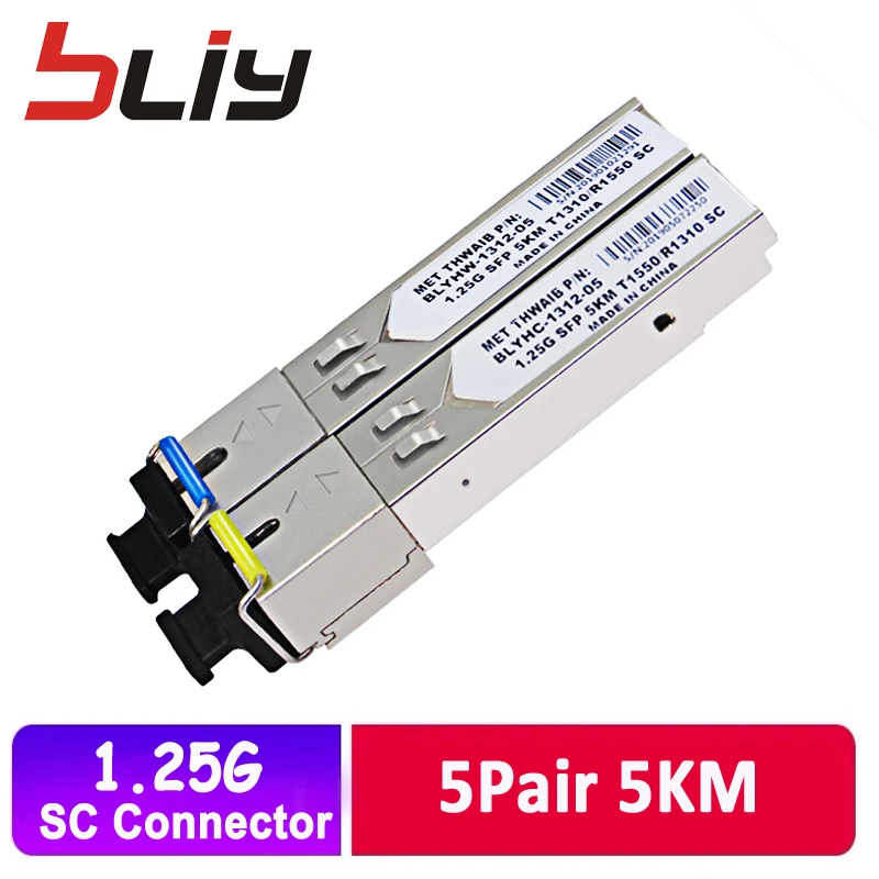 5 paari/palju KS 5KM GBIC 1.25 G SFP moodul switch Ethernet fiiberoptiliste saatja kooskõlas TP-link/Mikrotik/Cisco