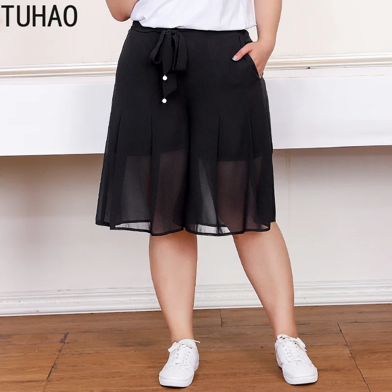 TUHAO Naine, Aktiivne Püksid Suurus 10XL 8XL Must Naiste Mustad Pükste Lai Jalg Pant Suur Suurus 6XL 4XL Naiste Vabaaja Pükste MS05