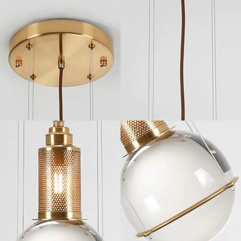 Euroopa klaasist palli skandinaavia hele lagi deco maison lagede vintage pirn lamp luksus disainer