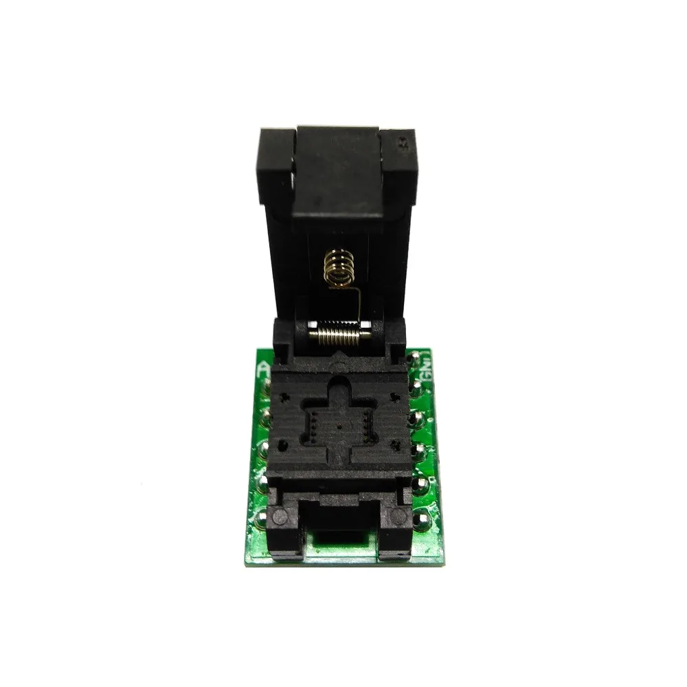 QFN10 DFN10 WLF10 Programmeerimine Pesa Pogo Pin-Sond Adapter Pin Sammuga 0,5 mm IC Keha Suurus 4x3mm Clamshell Test Socket ZIF adapter