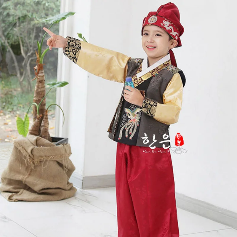 Poiss/Laps korea Hanbok Kleit, Kostüüm Etnilise Tantsu-Traditsioonilise Pika Varruka Cosplay Tailor-made, Tasuta Shipping