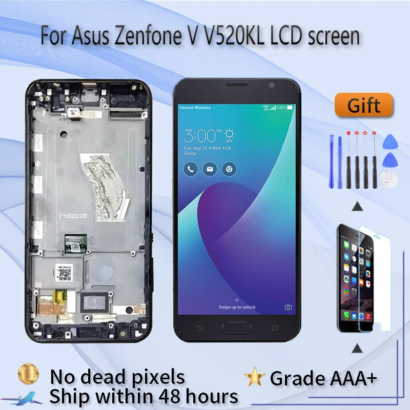 LCD Asus Zenfone V V520KL Ekraani Asendamine paigaldus Raam Puutetundlik Klaas, A006 A009 LCD Ekraan originaal Must