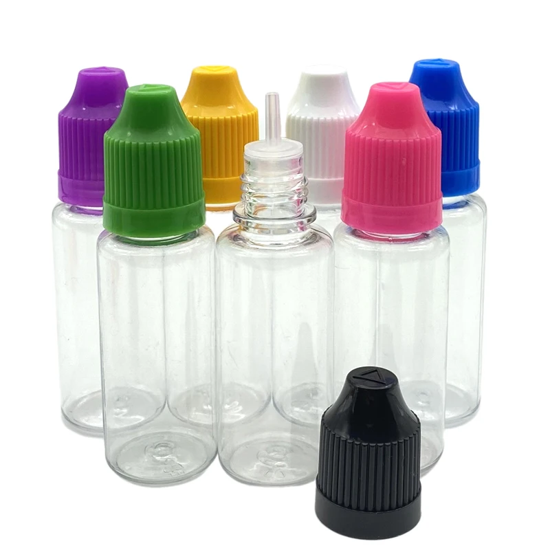 200pcs Selge PET 15ml Tühi Plastik Pudel Tilguti Childproof Kork Ja Pikk Ots Vedel-Nõela Viaali
