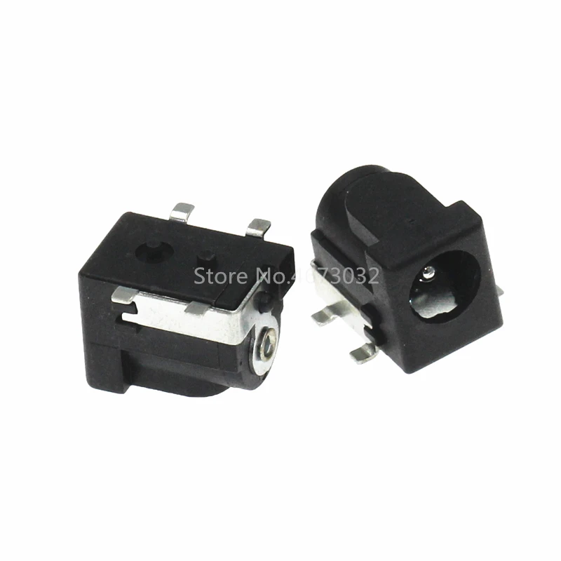 500pcs SMD SM-005 DC050 DC Power Jack Socket Connector DC005 5.5*2.1 mm / 5.5*2.5 mm 2.1 / 2.5 pesa ümber nõela Musta Värvi