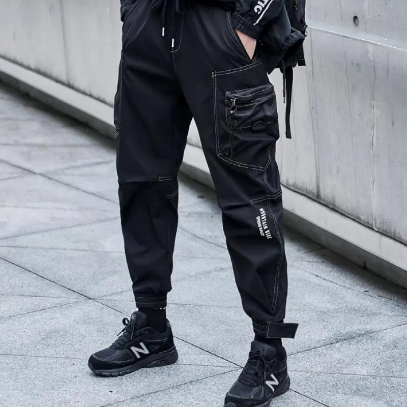 Techwear Streetwear Hip-Hop Cargo Püksid Meeste Must Lahti Joggers Sõjalise Ülepaisutatud Sport Harajuku Punk Vabaaja Pükste Taskud