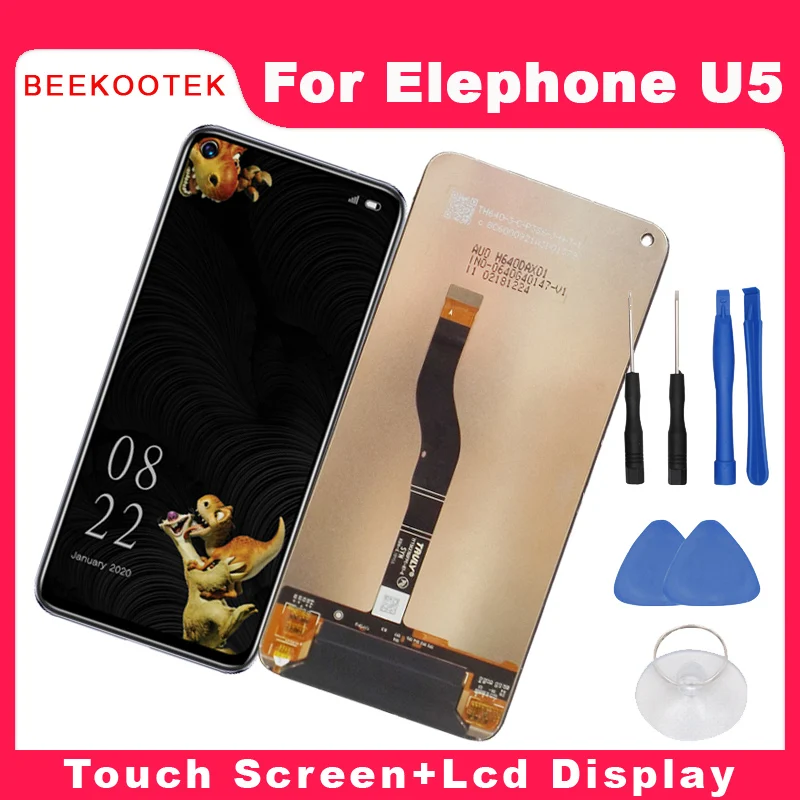 BEEKOOTEK Originaal Uus Elephone U5 LCD Display+Touch Screen LCD Digitizer Klaasist Paneel, Asendus Elephone U5 Telefon