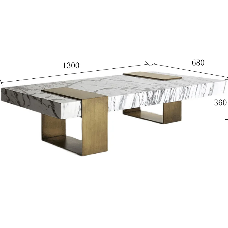 Kaasaegne minimalistlik loominguline disain square minimalistlik väike korter valguse luksus marmor diivanilaud elutuba-vastuvõtu laud