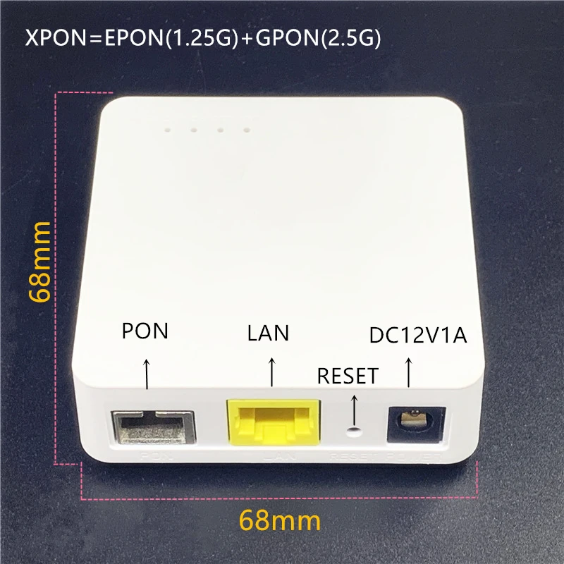 Minni 10 tk ONU inglise 68MM XPON EPON1.25G/GPON2.5G G/EPON ONU FTTH modem G/EPON ühildub ruuter inglise ONU MINI68*68MM
