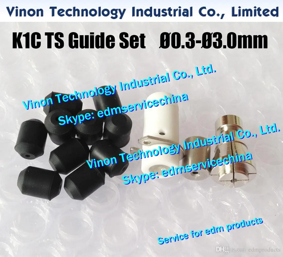 D=0,5 mm K1C TS Guide Set (1tk juhend+1tk collet+1tk distants+10pc tihend kummist) jaoks Sodc K1C,Charmilles SH2,Madra BT-2 3562018,02240