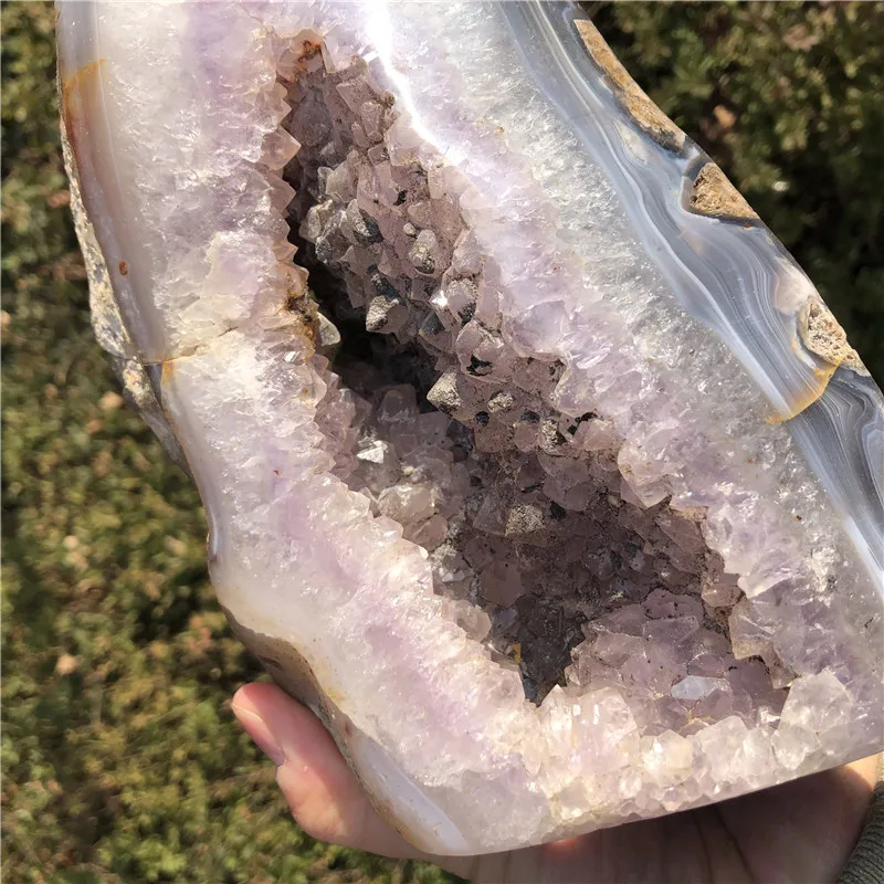 2.25 kg Looduslik Kristall Käsitsi Nikerdatud Avärav Klastri Geode Quartz Crystal Home Decor